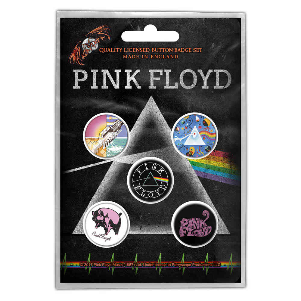Pink Floyd - Prism Button pin - 5er Set - Mehrfarben